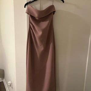 Babaton Strapless Dress in Soft Mauve